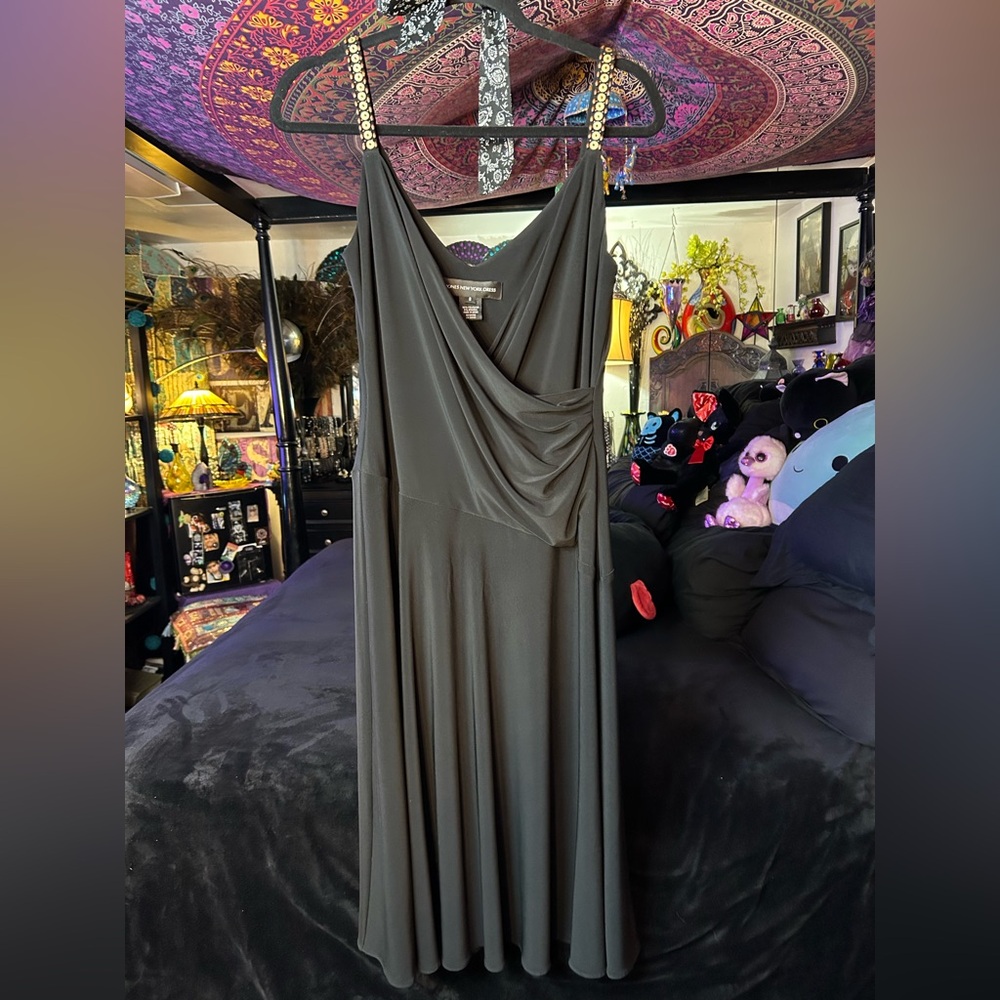 Jones New York spaghetti straps, summer Black Dress Size 8
